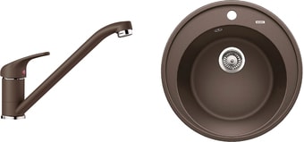 Кухонная мойка Blanco Riona 45 (кофе) + Daras (кофе) 521401D2