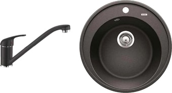 Кухонная мойка Blanco Riona 45 (антрацит) + Daras (антрацит) 521396D2