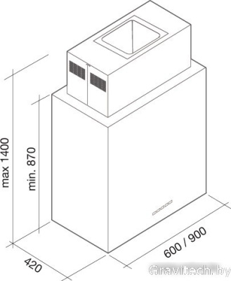 Кухонная вытяжка Falmec Design Laguna Isola Pannellabile 800 (60)
