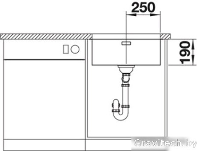 Кухонная мойка Blanco Andano 500-U (без клапана-автомата)