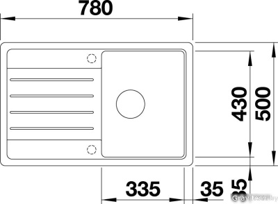 Кухонная мойка Blanco Legra 45 S 522203 (белый)