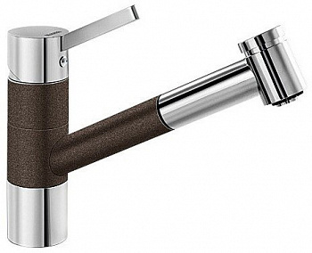 Смеситель Blanco Tivo-S Silgranit (хром/кофе) [517618]