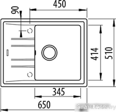 Кухонная мойка TEKA Stone 45 S-TG 1B 1D 115330043 (карбон)