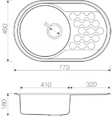 Кухонная мойка Omoikiri Kasumigaura 77-IN