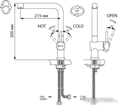 Смеситель Omoikiri Akashi (OAK-CR-35)