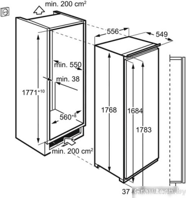 Морозильник AEG ABR818F6NC