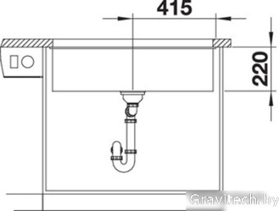 Кухонная мойка Blanco Subline 800-U (кофе) 523150