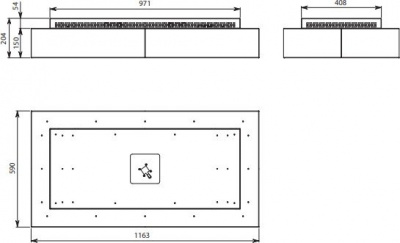 Кухонная вытяжка Falmec Vega Circle-Tech Island 115 600 м3/ч (нержавеющая сталь)