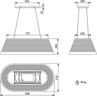Кухонная вытяжка Falmec Materia Circle-Tech Island 100 600 м3/ч (белый)