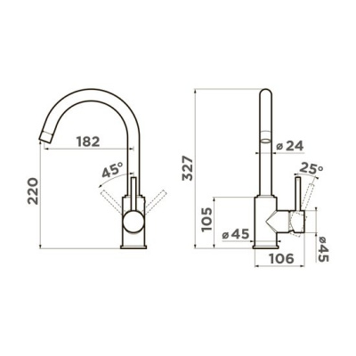 Смеситель Omoikiri Shinagawa-GR (графит)