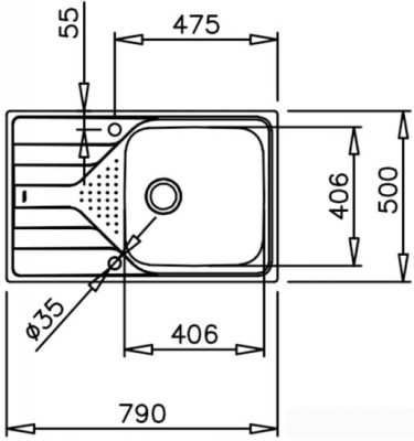 Кухонная мойка TEKA Universe 50 T-XP 1B 1D MAX MCTXT