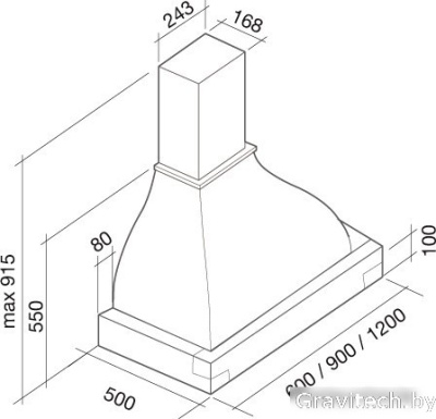 Кухонная вытяжка Falmec Iris/Gardenia Classic 90 600 м3/ч (белый)