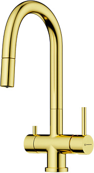 Смеситель Omoikiri Akita-S LG (светлое золото)