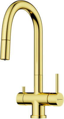 Смеситель Omoikiri Akita-S LG (светлое золото)