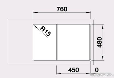 Кухонная мойка Blanco Legra 45 S (антрацит) [522201]