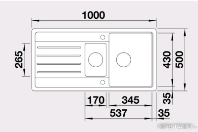 Кухонная мойка Blanco Legra 6 S (антрацит) [522207]