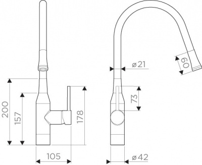 Смеситель Omoikiri Yatomi-BN-R 4994248