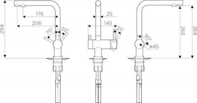 Смеситель Omoikiri Nagano-LG (светлое золото)