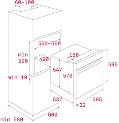 Электрический духовой шкаф TEKA HBB 720 (черный) [41560200]