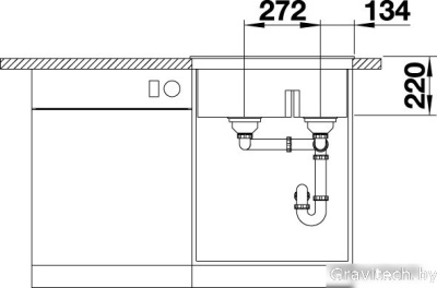 Кухонная мойка Blanco Pleon 6 Split (бетон) 525308