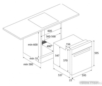 Электрический духовой шкаф TEKA HLB 830 (черный) [41560062]