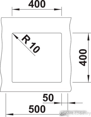Кухонная мойка Blanco Rotan 400-U 521334 (белый)