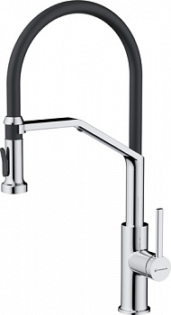 Смеситель Omoikiri Makkari 2 Plus-SB-BN-BL (нержавеющая сталь/черный)