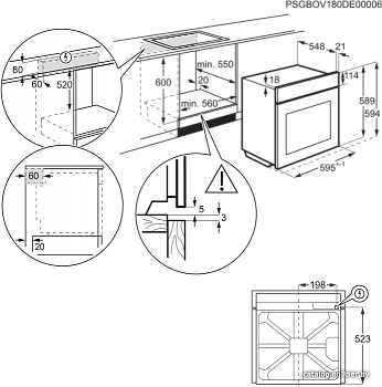 Электрический духовой шкаф Electrolux OED3H50TW