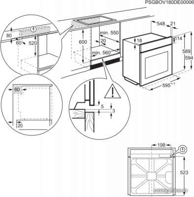 Электрический духовой шкаф Electrolux OED3H50TW