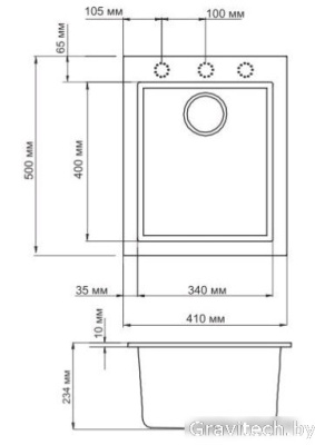 Кухонная мойка Omoikiri Bosen 41-WH (4993144)