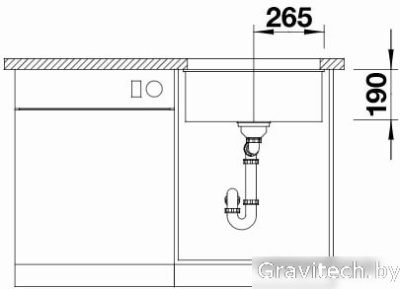 Кухонная мойка Blanco Subline 500-U 525995 (черный)