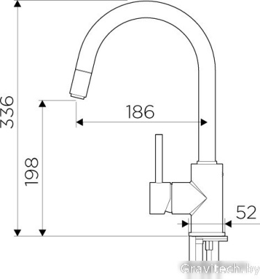 Смеситель Omoikiri Shinagawa-S-BN