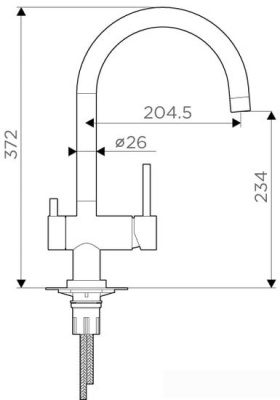 Смеситель Omoikiri Yamada-PL (платина/хром)