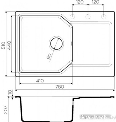 Кухонная мойка Omoikiri Yonaka 78 CA