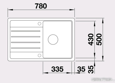 Кухонная мойка Blanco Legra 45 S (жасмин) [522204]