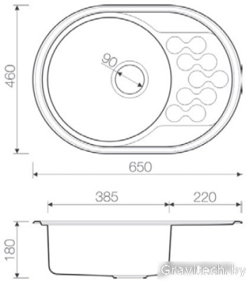 Кухонная мойка Omoikiri Kasumigaura 65-IN