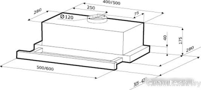 Кухонная вытяжка Krona Kamilla 600 Inox 2m