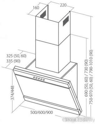Кухонная вытяжка Akpo Kastos eco 60 WK-4 (белый)