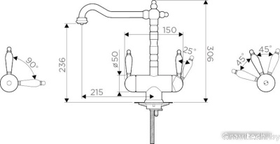 Смеситель Omoikiri Amagasaki-WH (белый)