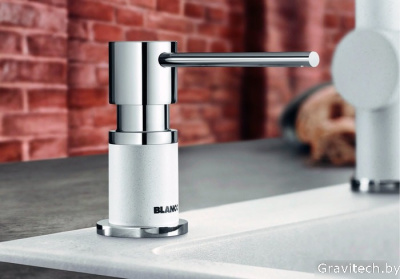 Дозатор для жидкого мыла Blanco Lato (хром/белый)