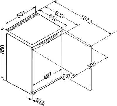 Однокамерный холодильник Liebherr T 1404