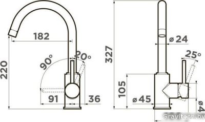 Смеситель Omoikiri Shinagawa-P-BL (черный)