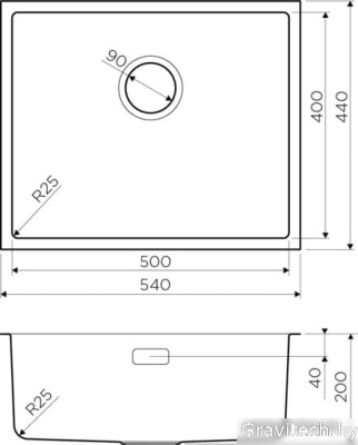 Кухонная мойка Omoikiri Tadzava 54-U-IN