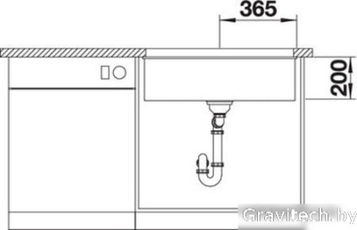 Кухонная мойка Blanco Etagon 700-U (темная скала) 525168
