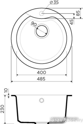 Кухонная мойка Omoikiri Yasugata 48R BL