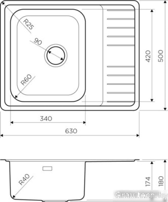 Кухонная мойка Omoikiri Sagami 63-IN