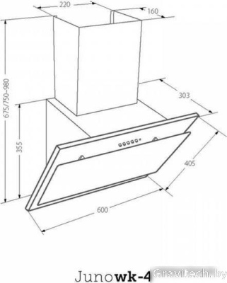 Кухонная вытяжка Akpo Juno eco 60 WK-4 (белый)