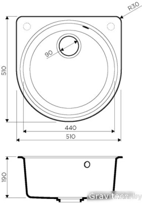 Кухонная мойка Omoikiri Akegata 51-SA
