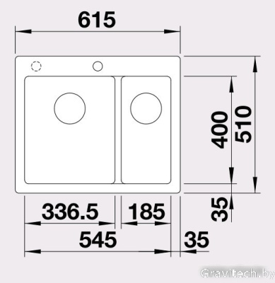 Кухонная мойка Blanco Pleon 6 Split (антрацит) [521689]
