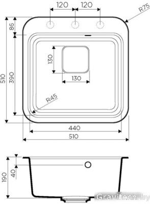 Кухонная мойка Omoikiri Tasogare 51-BL